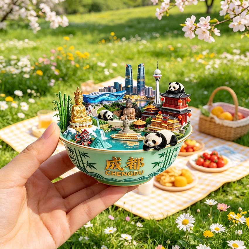 Chengdu Panda Creative Souvenirs: 3D Relief Refrigerator Magnets — Premium-Quality Decorative Keepsakes and Gifts