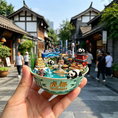 Chengdu Panda Creative Souvenirs: 3D Relief Refrigerator Magnets — Premium-Quality Decorative Keepsakes and Gifts