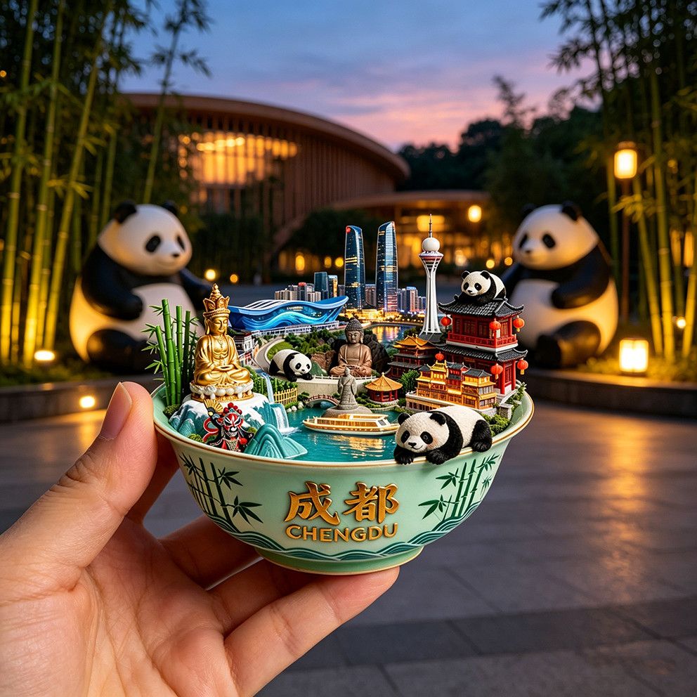 Chengdu Panda Creative Souvenirs: 3D Relief Refrigerator Magnets — Premium-Quality Decorative Keepsakes and Gifts