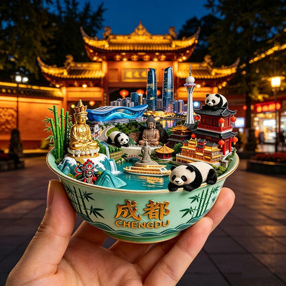 Chengdu Panda Creative Souvenirs: 3D Relief Refrigerator Magnets — Premium-Quality Decorative Keepsakes and Gifts