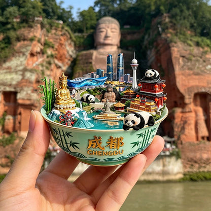 Chengdu Panda Creative Souvenirs: 3D Relief Refrigerator Magnets — Premium-Quality Decorative Keepsakes and Gifts